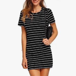 Casual short sleeve mini body con t shirt dress | XS